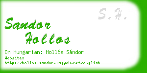 sandor hollos business card