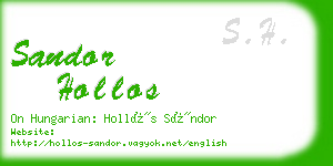 sandor hollos business card